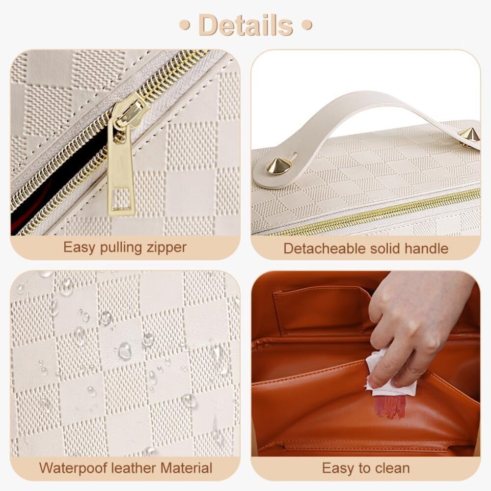 Travel Makeup Bag,Large Capacity Cosmetic Bag for Women,Portable - Picture 3 of 9